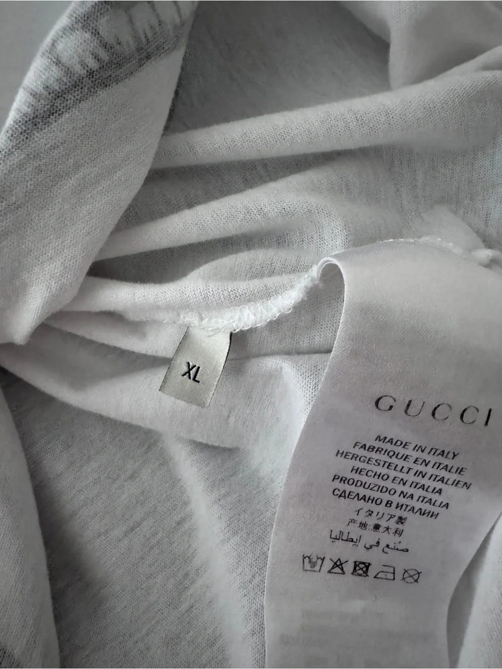 Gucci White Snake Cotton Crew Neck Short Sleeve Men's T-Shirt Size XL